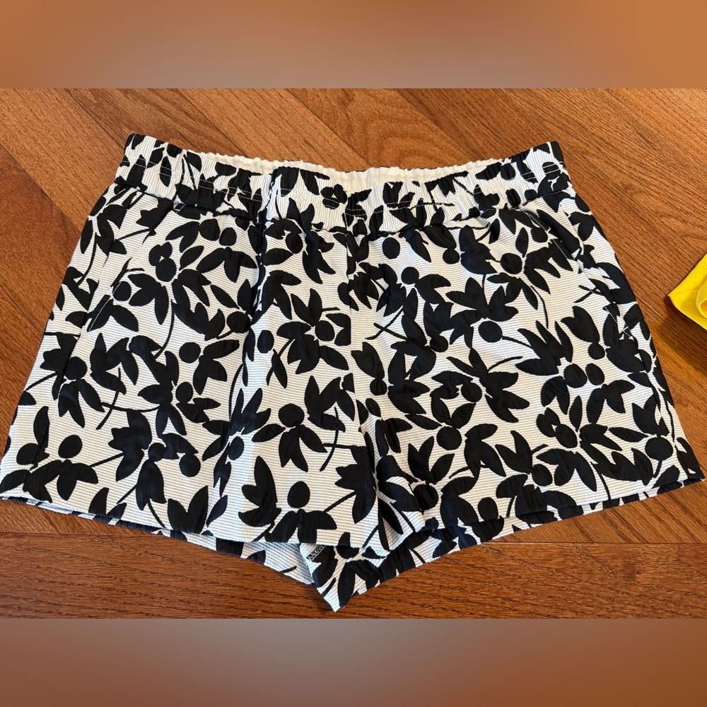 J. Crew High Waist Black and White Shorts